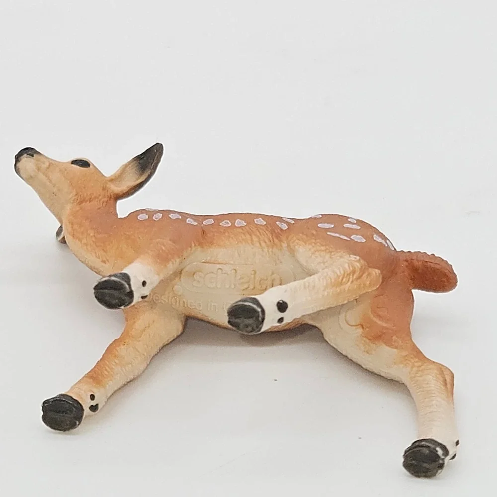Schleich Fawn Figurine Unisex Small Brown White Spotted Woodland Animal 2023